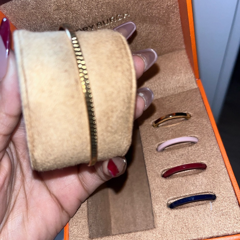 Tory Burch Gold Watch Set with Interchangeable Bands - Picture 2 of 5